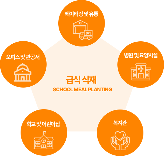 급식 식자재 유통 도식